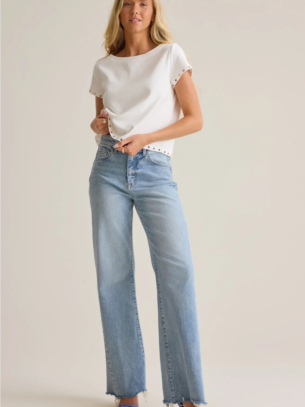 Zara High Waist Wide Leg Jeans